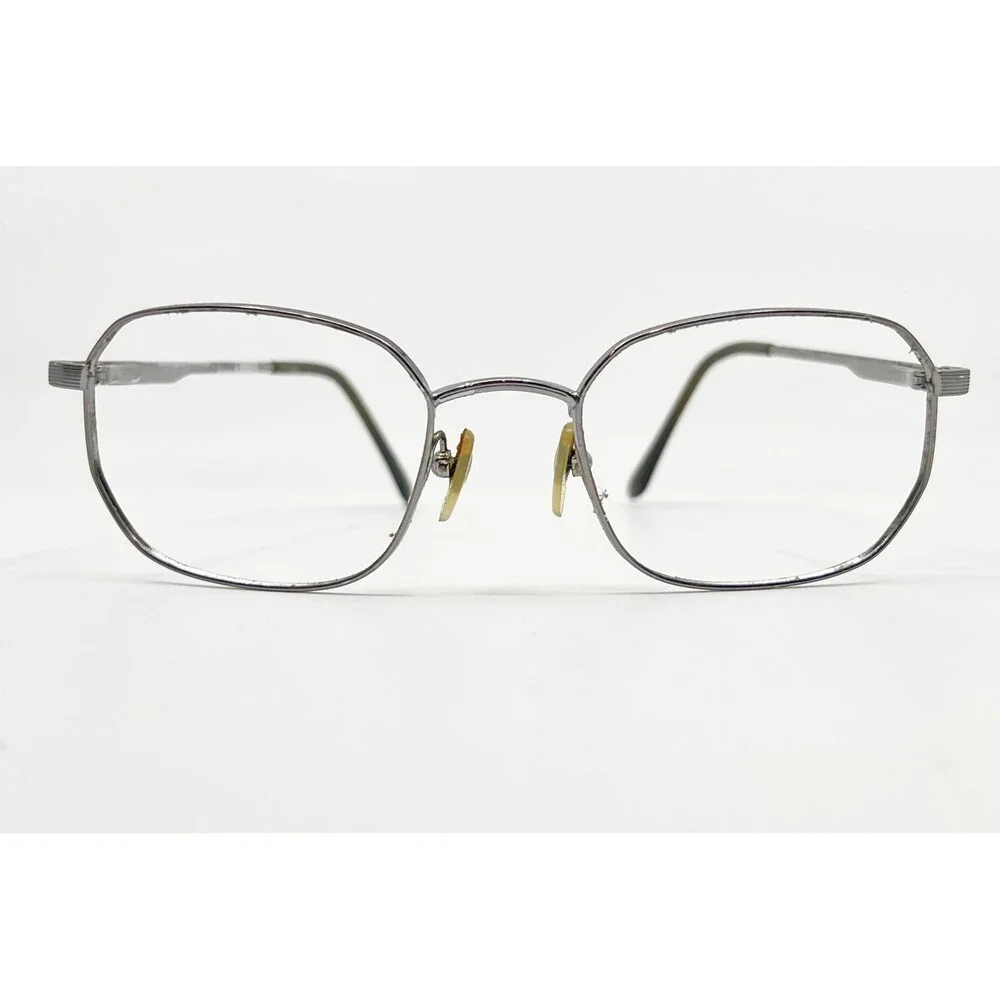 Unbranded Eyeglass Frames Mens Silver Metal Rectangular 52-18-140